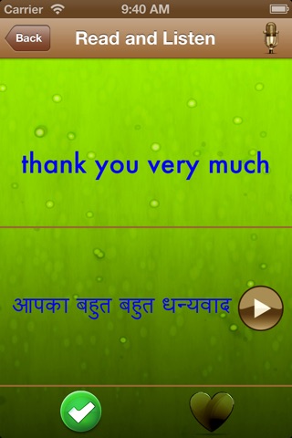Learn Hindi: For Party - Emotions - Express yourself - Basic words - Female voice screenshot 3