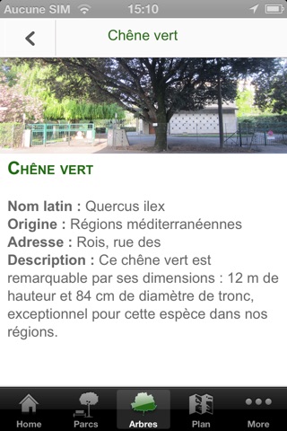 Parcs Genève screenshot 2