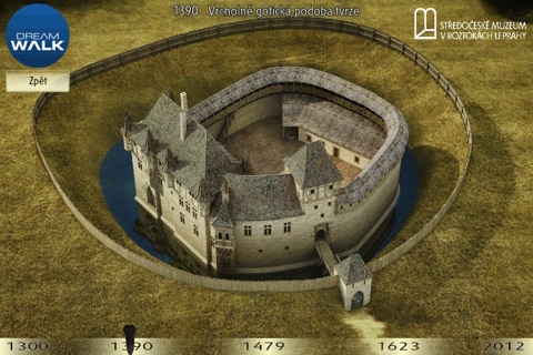 Historické proměny zámku v Roztokách - virtuální rekonstrukce screenshot 4