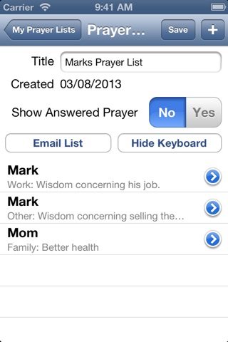 My Prayer List screenshot 3