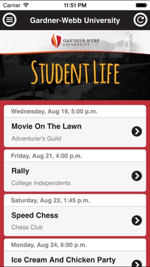 Gardner-Webb Events(圖2)-速報App