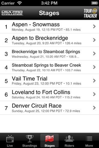 USA Pro Cycling Challenge Tour Tracker screenshot 3