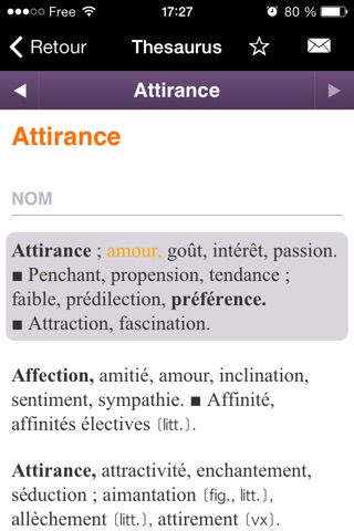 Thesaurus Larousse screenshot 4