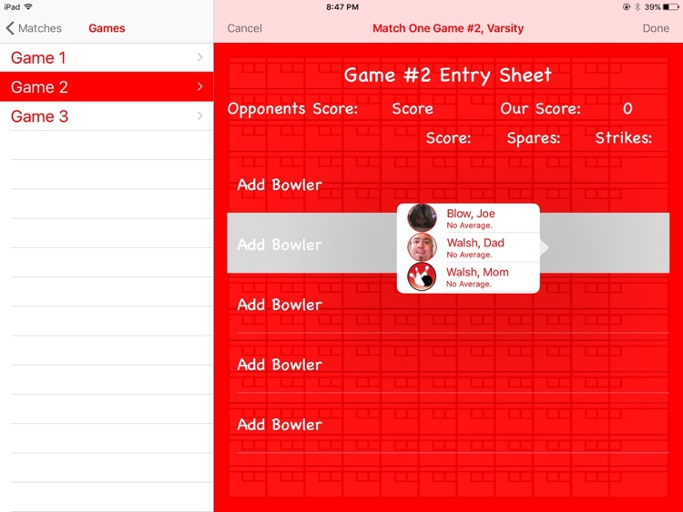 Bowling Book Keeper screenshot-3