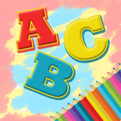 ABC Alphabets With Shapes Paint And Coloring Book Games For Kids icon