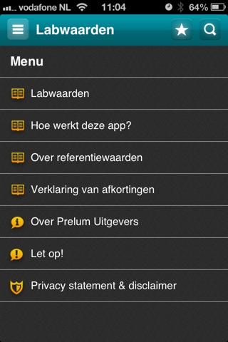 Medische labwaarden screenshot 4