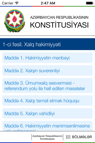 Azərbaycan Respublikasının Konstitusiyası screenshot 3