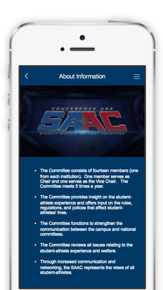 Conference USA SAAC App