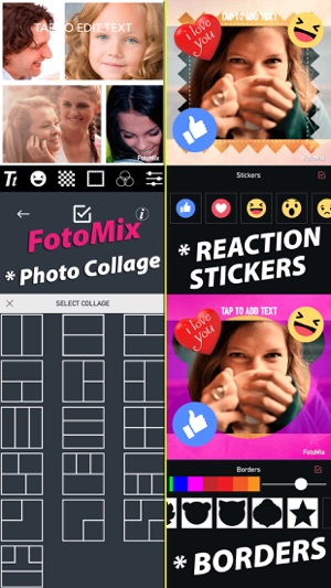 FotoMix - 拼圖，文字，貼圖，型狀花邊，圖片效果(圖1)-速報App