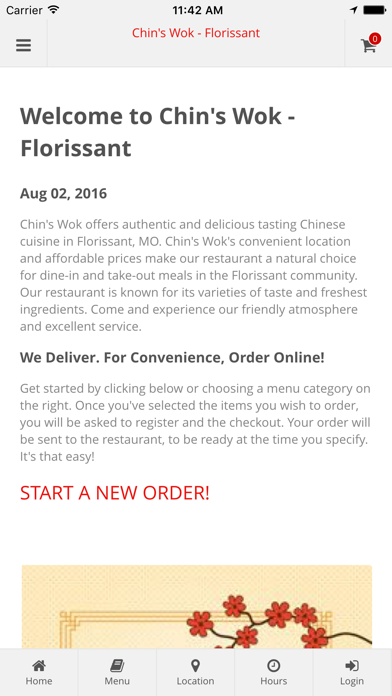 How to cancel & delete Chin's Wok - Florissant Online Ordering from iphone & ipad 1