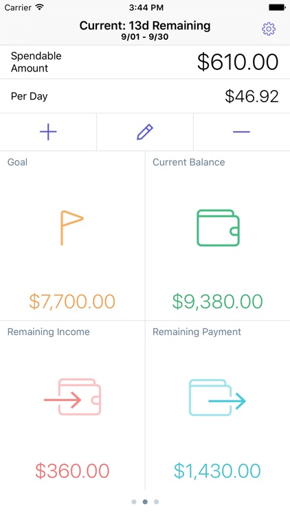 Spendable - Save money by managing balance
