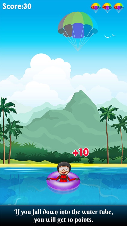 Parachute jump – A sky diving air stunt game