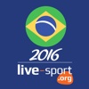 Sommer Brasilien mit Fußball, Basketball, Handball, Tennis, Badminton, Volleyball von live-sport.org