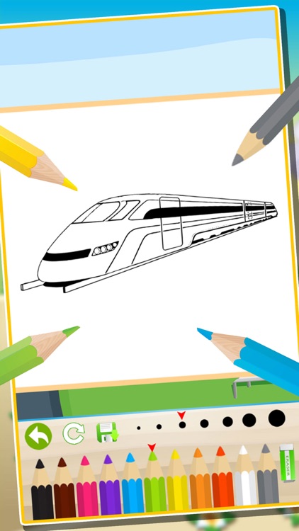 Train & Airplane Printable Coloring Pages For Kids