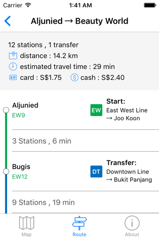 SingaporeGo - 2016 MRT LRT Offline Tools FREE screenshot 3