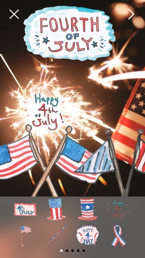 4th Of July - Independence Day Everyday FREE Watercolor Stic(圖5)-速報App