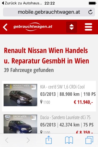 MeinAutohaus RenaultNissanWien screenshot 4