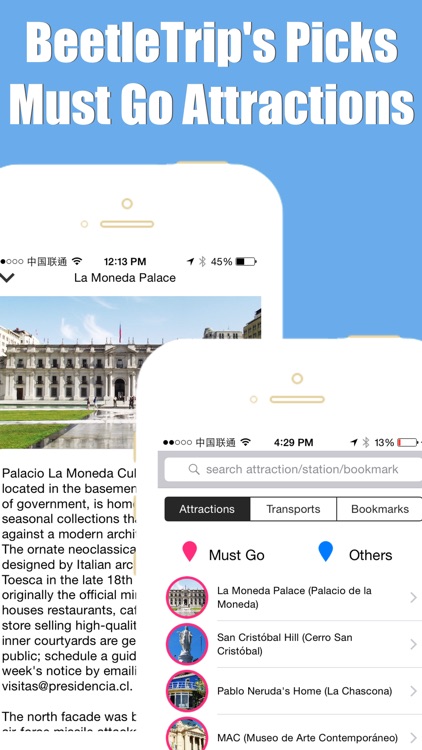 Santiago travel guide with offline map and Chile metrotren metro transit by BeetleTrip screenshot-4