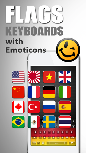 國際 標誌 鍵盤 - 背景 漂亮,字體 與 世界 各國 國旗(圖1)-速報App