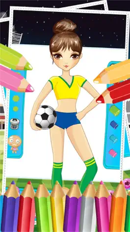 Game screenshot Pretty Girl Fashion Sport Coloring World - Paint And Draw Football For Kids Game hack