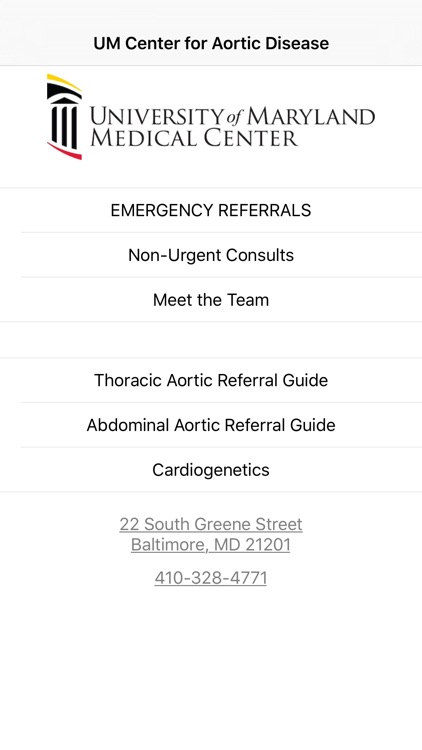 University of Maryland Center for Aortic Disease