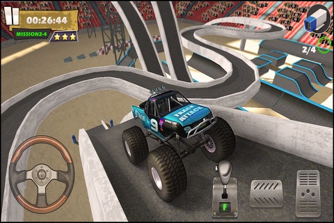 怪物大脚车3D - 一款令人兴奋的怪物卡车3D停车游戏 screenshot 2