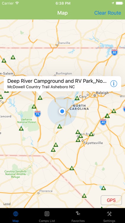 North Carolina – Camping & RV spots