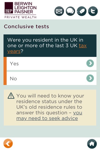 BCLP Tax Residence Test screenshot 2