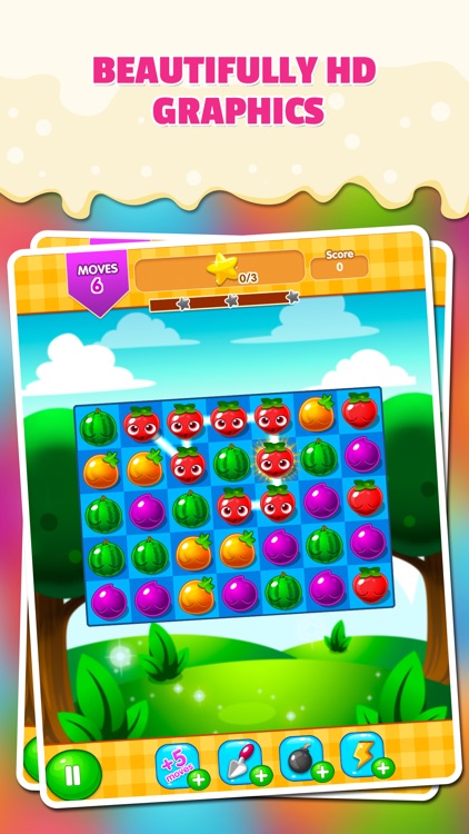 Fruit Fresh Super Jungle Splash - Match 3 game for family Fun Edition FREE! screenshot-3