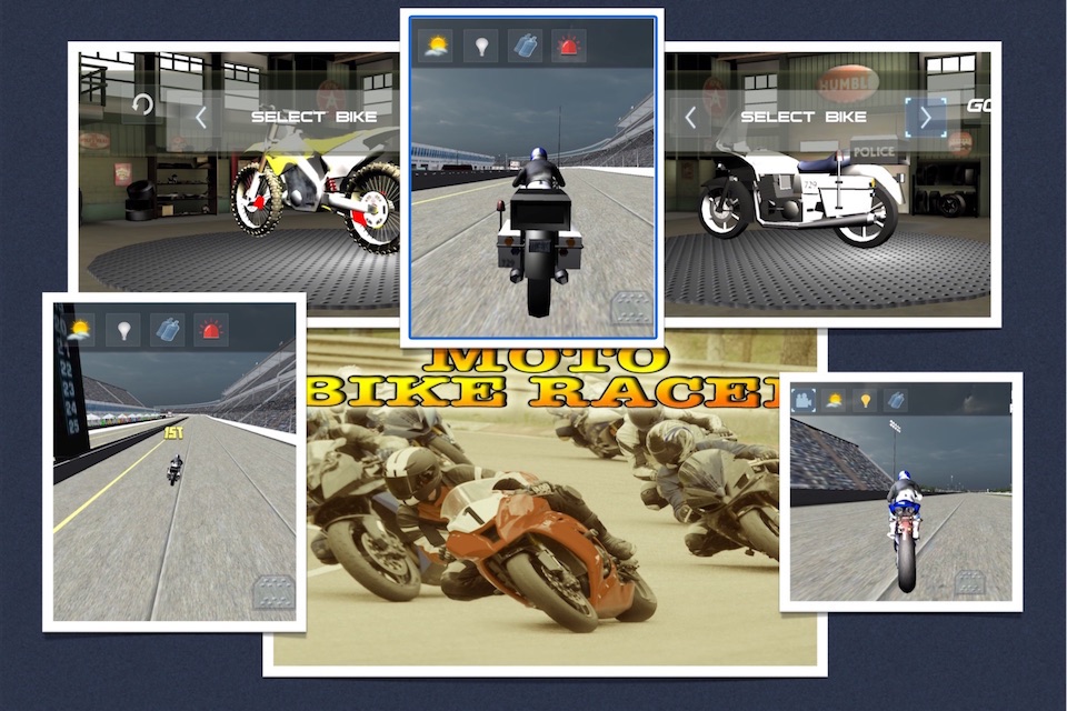 Moto Bike Racer : 3D Motorbikers Heated Chase Fun screenshot 2