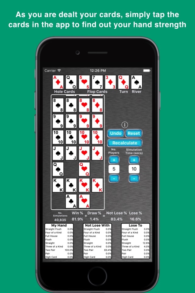 Texas Beat'em - The Poker Helper screenshot 2