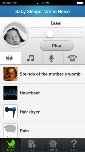 Baby sleeper: womb sounds and white noise for soothing and c(圖1)-速報App