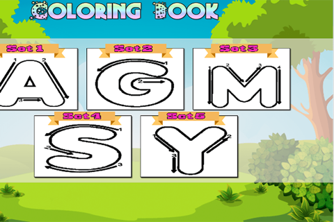 Learn ABC Coloring Book - Printable Coloring Pages with Finger Painting Educational Learning Games For Kid & Toddler screenshot 2