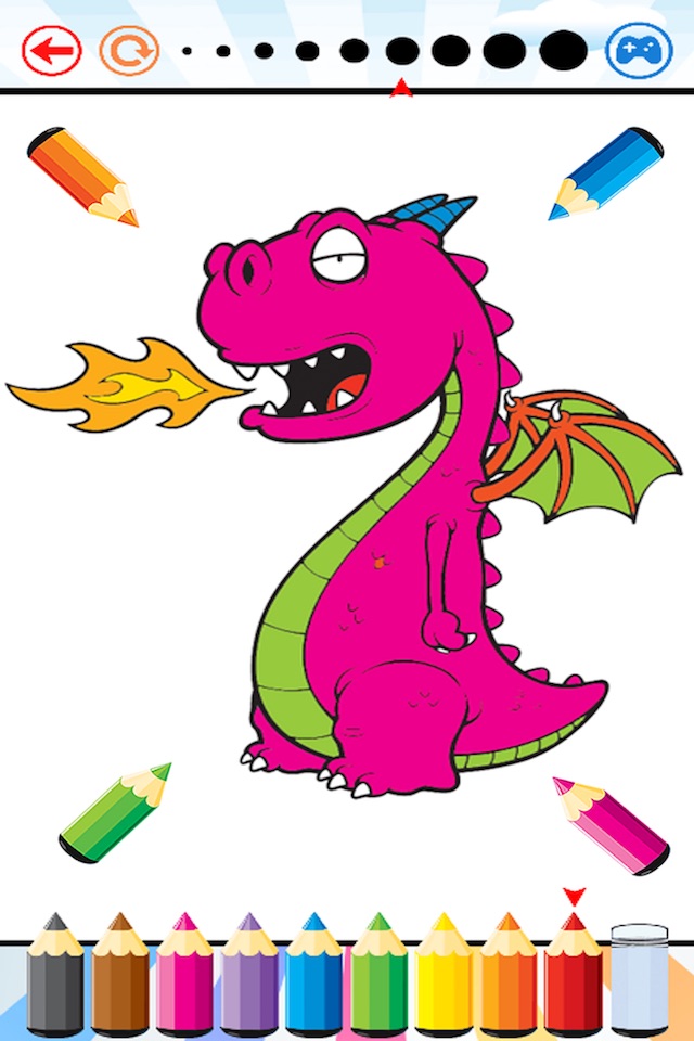 Dragon Dinosaur Coloring Book - Drawing and Painting Dino Game HD, All In 1 Animal Series Free For Kid screenshot 2