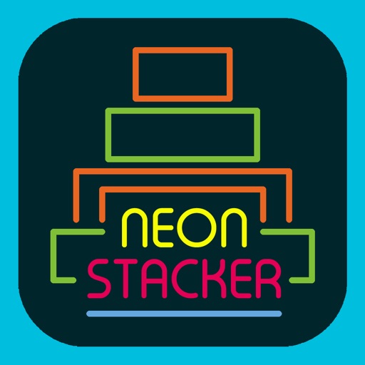 Neon Stacker Icon