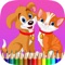 Icon Cat&Dog Coloring Book-Learn Drawing and Painting For Kids