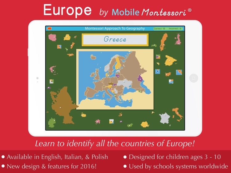 Montessori Approach To Geography HD - Europe Lite