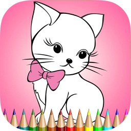 The Kitten Coloring Book HD: Learn to color and draw a kitten, Free games for children