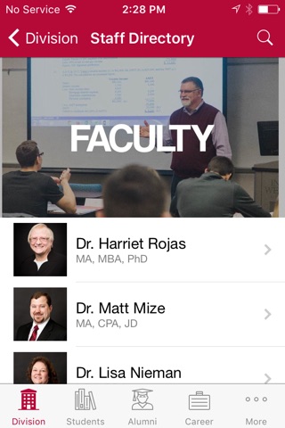 IWU DeVoe Div of Business screenshot 2