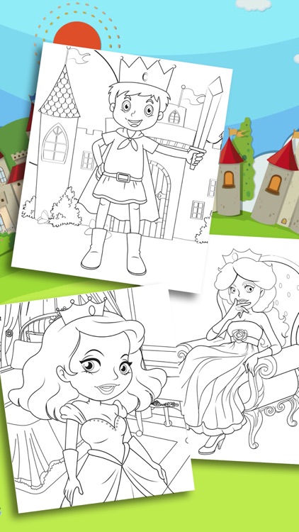 Royal Princess - coloring book for girls to paint and color fairy tales