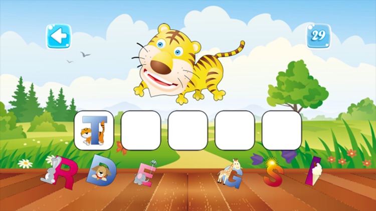 Animal Word Puzzle for Kids - Matching Vocabulary Learning Game