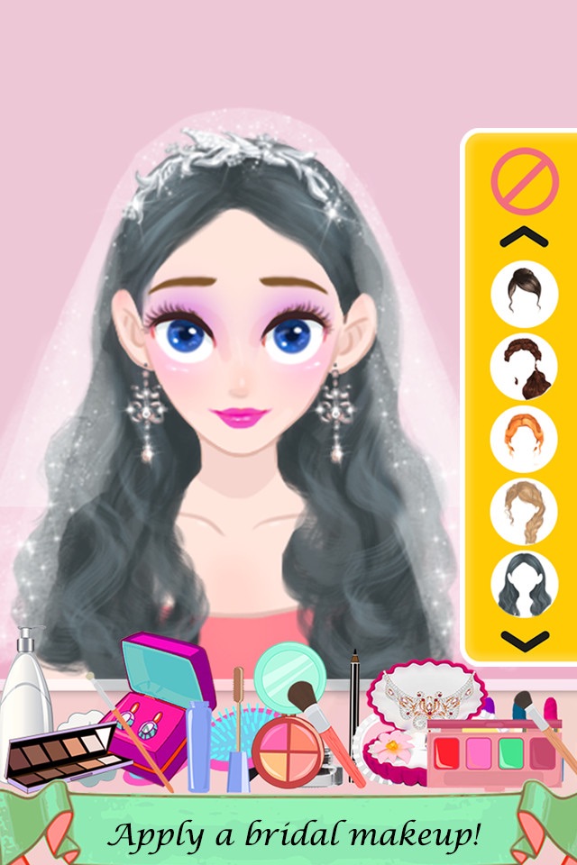 Wedding Salon - Bride Makeup and Dress Up Salon Girls Game screenshot 4