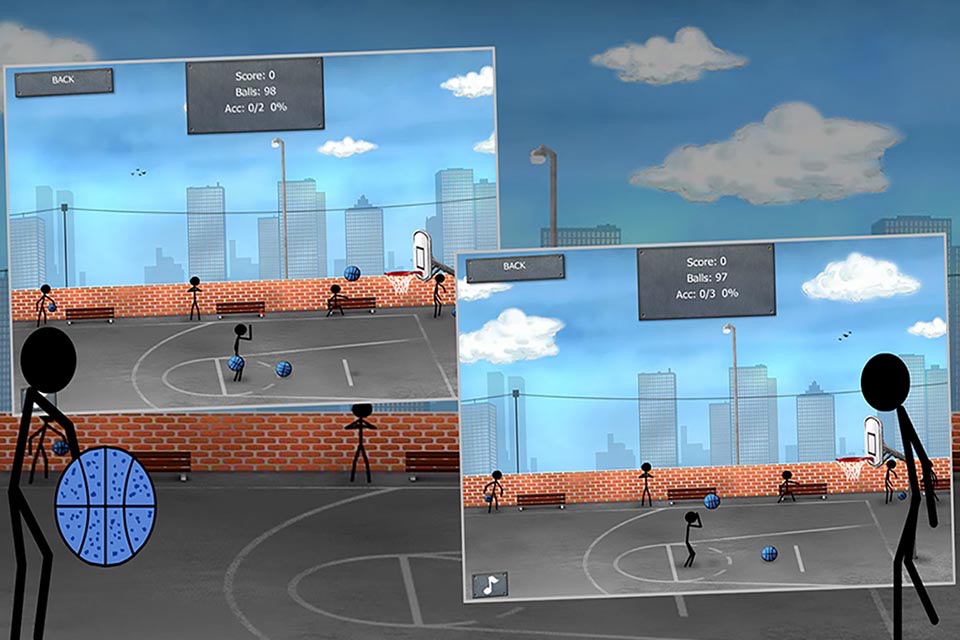 Stick Street Basketball - Stickman Basket Star Training Shooting Game screenshot 2