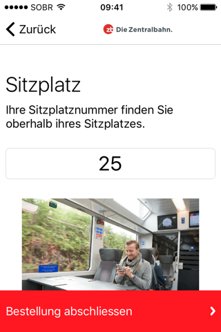 Zentralbahn Bistro Order screenshot 4