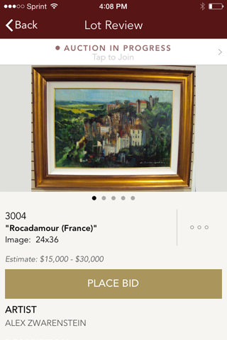 Firerock Fine Art Auctions screenshot 3