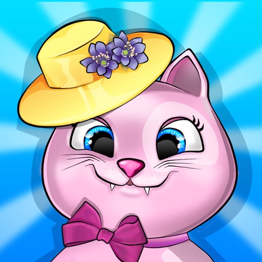 Dress Up Pink Kitten Virtual Icon