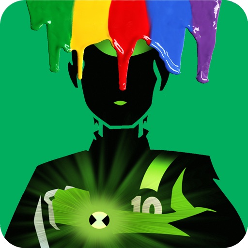 Painting Ben Ten Version For Kids iOS App