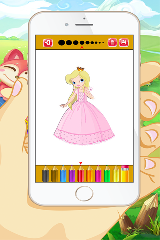 Princess Coloring Book - Educational Coloring Games Free For kids and Toddlers screenshot 2