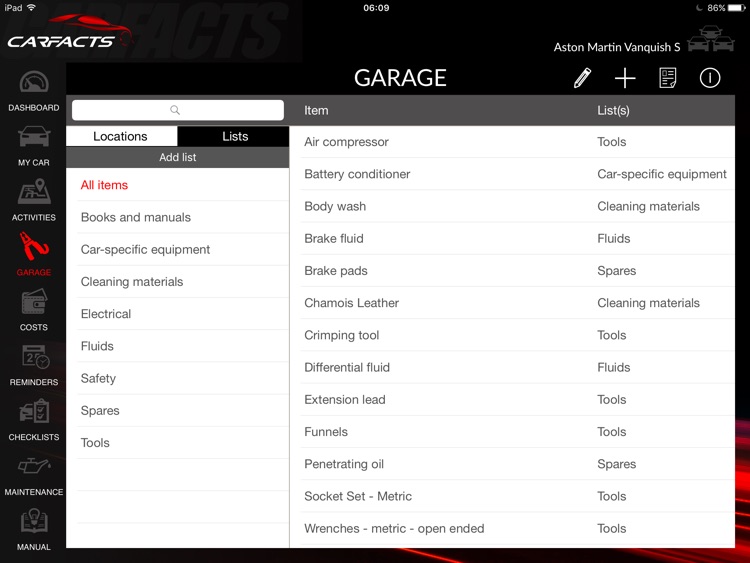 CarFacts - The Car Management App for iPad