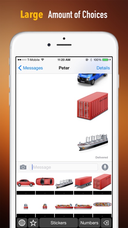 Logistics Theme Stickers Keyboard: Using Supply Chain Icons to Chat